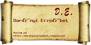 Darányi Erzsébet névjegykártya