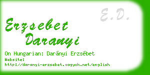 erzsebet daranyi business card